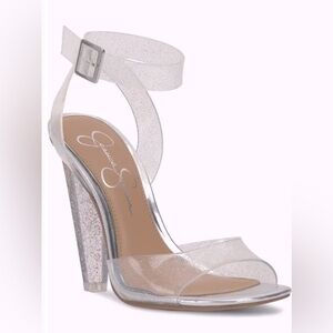 Jessica Simpson Franie Glitter Clear Sandal